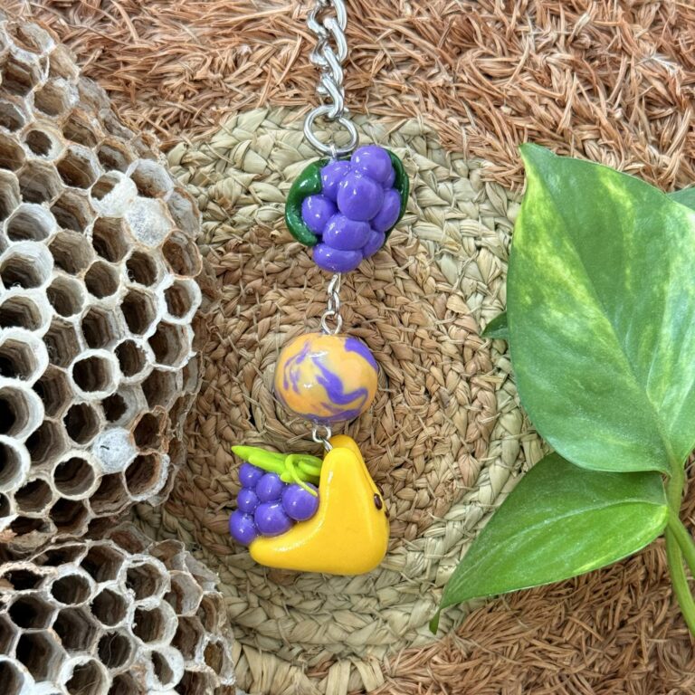 Grapes Snail Keychain