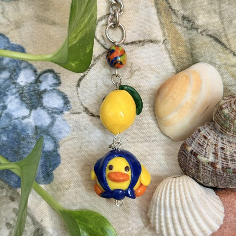 Lemon and Duck Keychain